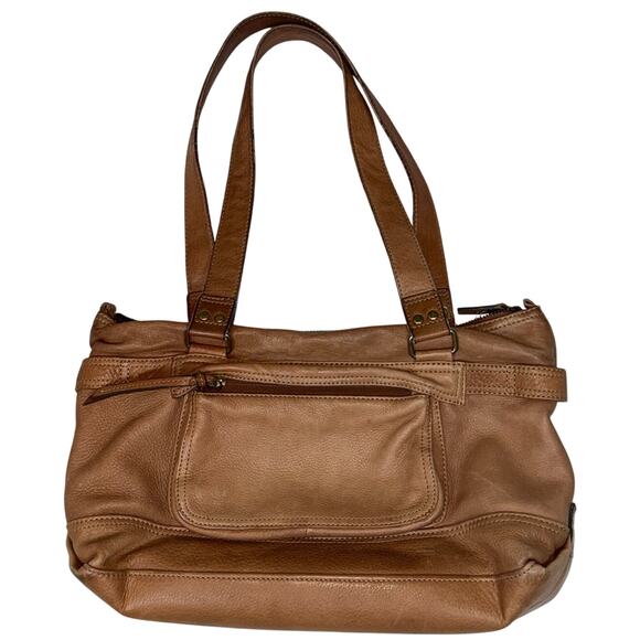 Y2K Vintage Fossil 1954 Leather Shoulder Baguette Bag Purse Soft Brown Tan 75082 - Picture 1 of 9